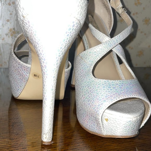 INC International Concepts Platform Peep Toe Heels - Picture 3 of 9